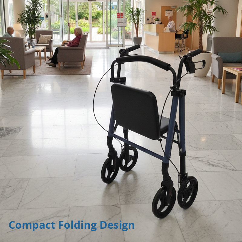 AR2001-B  Aluminum Rollator Walker OEM Manufacturer for Elderly Seniors with Lightweight Design and Stable Mobility Support