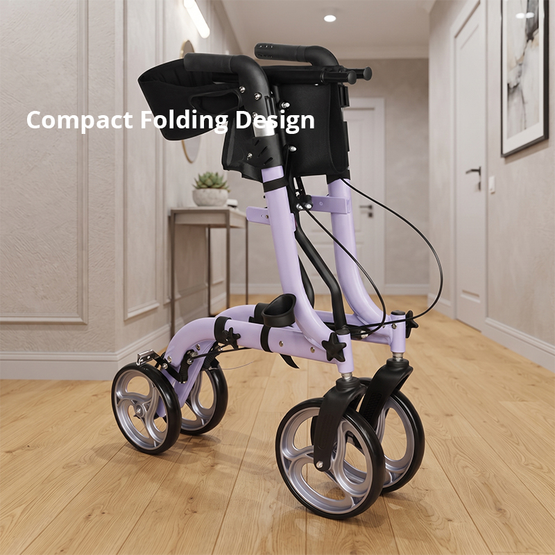AR2006-P   Aluminum Rollator Walker Supplier for Elderly Seniors Reducing Walking Strain with Ergonomic Design and Easy Folding