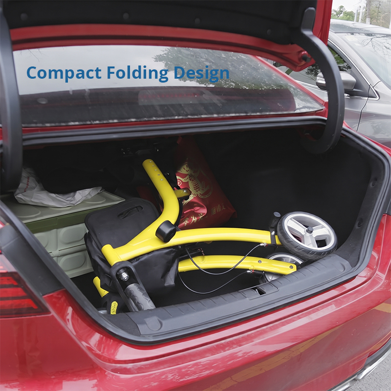 AR2014-PP    Lightweight Foldable Rollator Walker Seat Storage Bag Elderly Mobility Support | OEM ODM Medical Walker Supplier