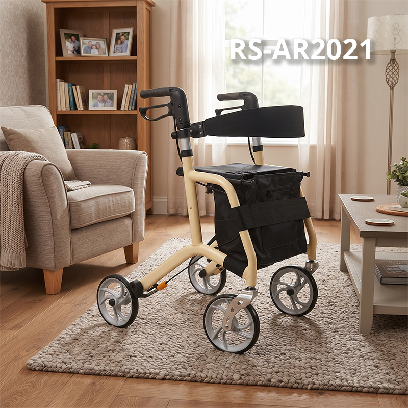 AR2021-Y    Lightweight  Rollator Walker with Seat OEM ODM Manufacturer for Elderly Seniors with Stable Support and Easy Maneuverability