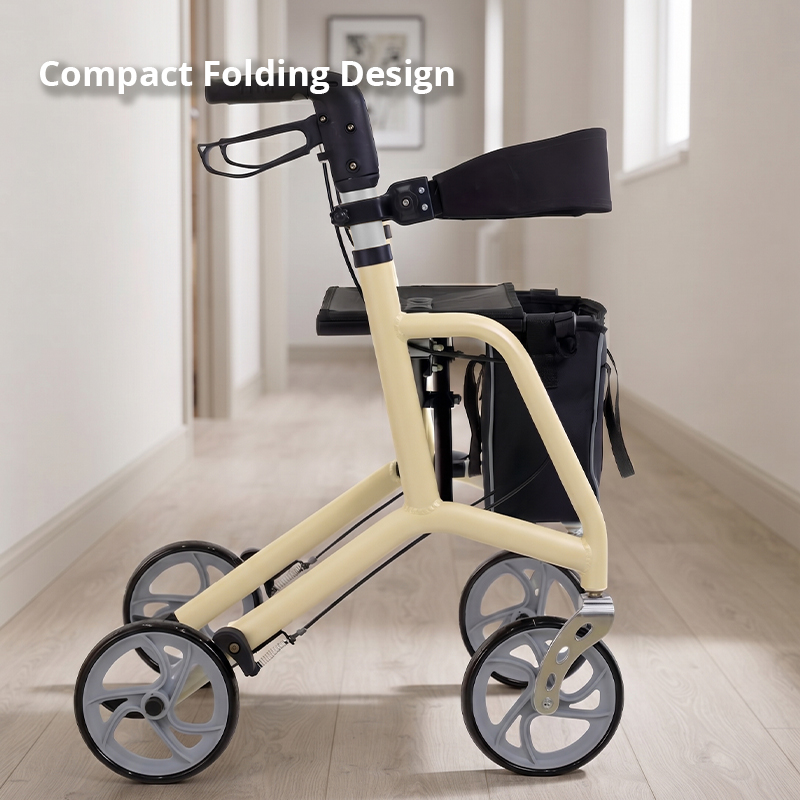 AR2021-Y    Lightweight  Rollator Walker with Seat OEM ODM Manufacturer for Elderly Seniors with Stable Support and Easy Maneuverability