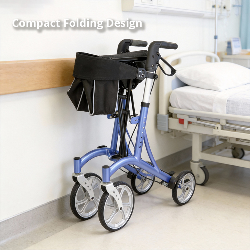 AR2022-PP   Rollator Walker Elderly Care  Comfortable Lightweight Aluminum Alloy Adjustable Home Use Travel Aid