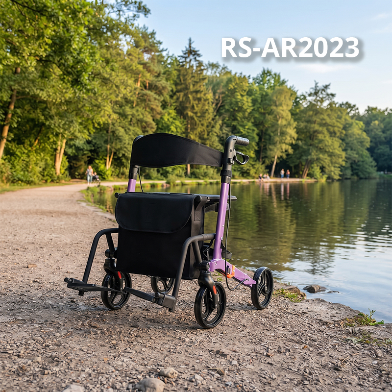AR2023-P   Rollator Walker with Seat for Elderly with Seat | Foldable Mobility Aid for Fall Prevention & Safe Walking Support