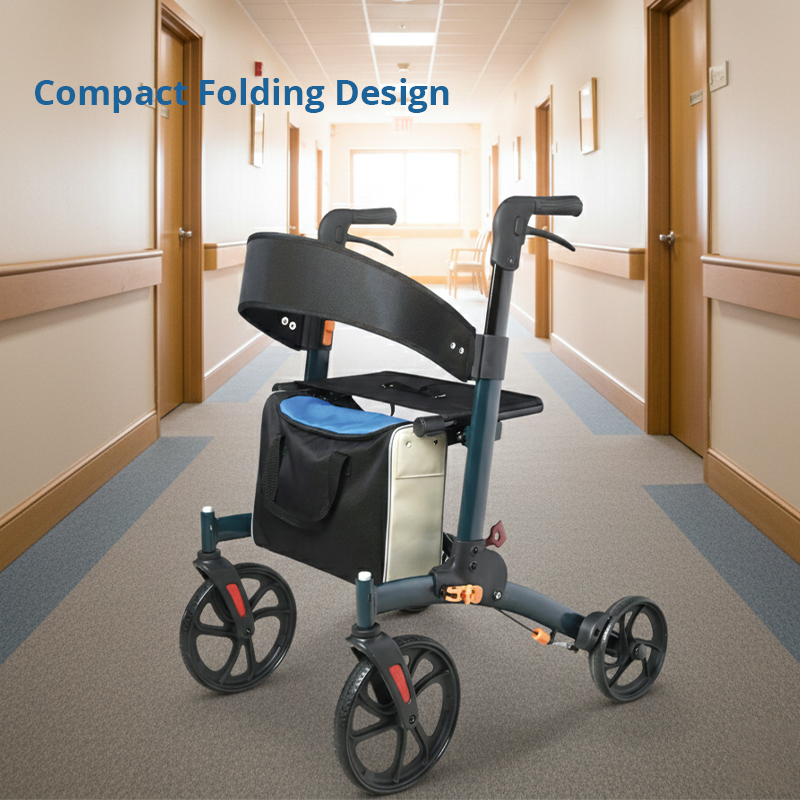 AR2027-B  Aluminum All-Terrain Rollator for Home Outdoor Use | Ergonomic Durable Adjustable 136kg Capacity CE Certified for Active
