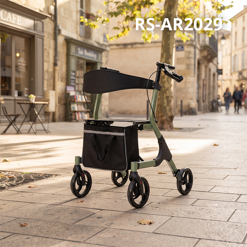 AR2029-G      Aluminum Rollator Walker for Seniors | OEM/ODM Mobility Support Solution Reducing Walking Fatigue and Fall Risks