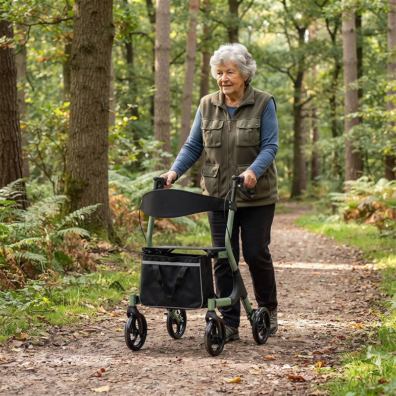 AR2029-G      Aluminum Rollator Walker for Seniors | OEM/ODM Mobility Support Solution Reducing Walking Fatigue and Fall Risks