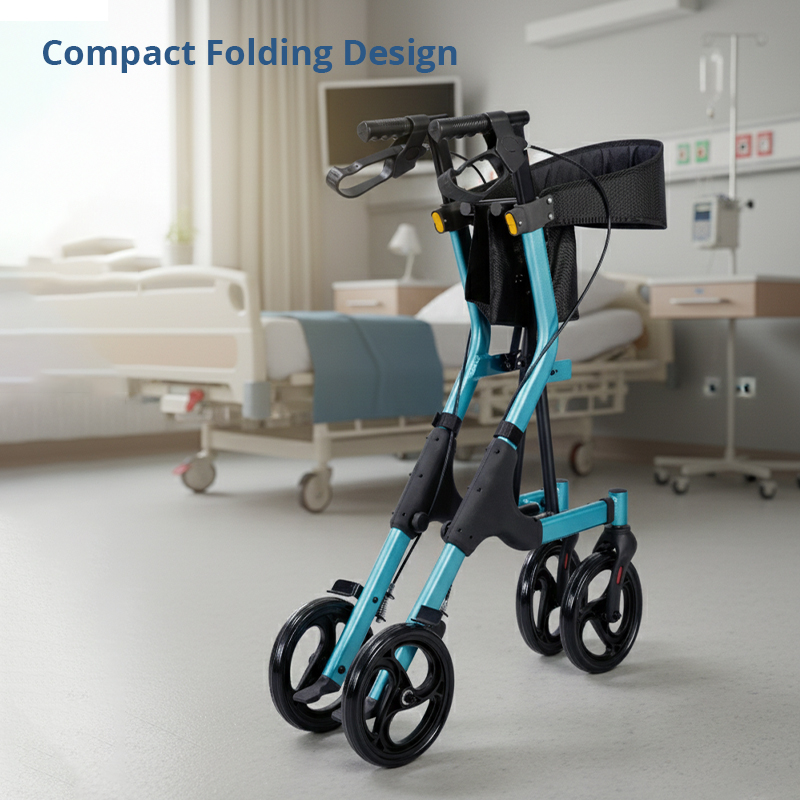 RS-AR2029 Lightweight Aluminum Rollator Walker Relaxsmith AR2029 100kg Capacity Indoor/Outdoor Use Chronic Illness Patient Mobility