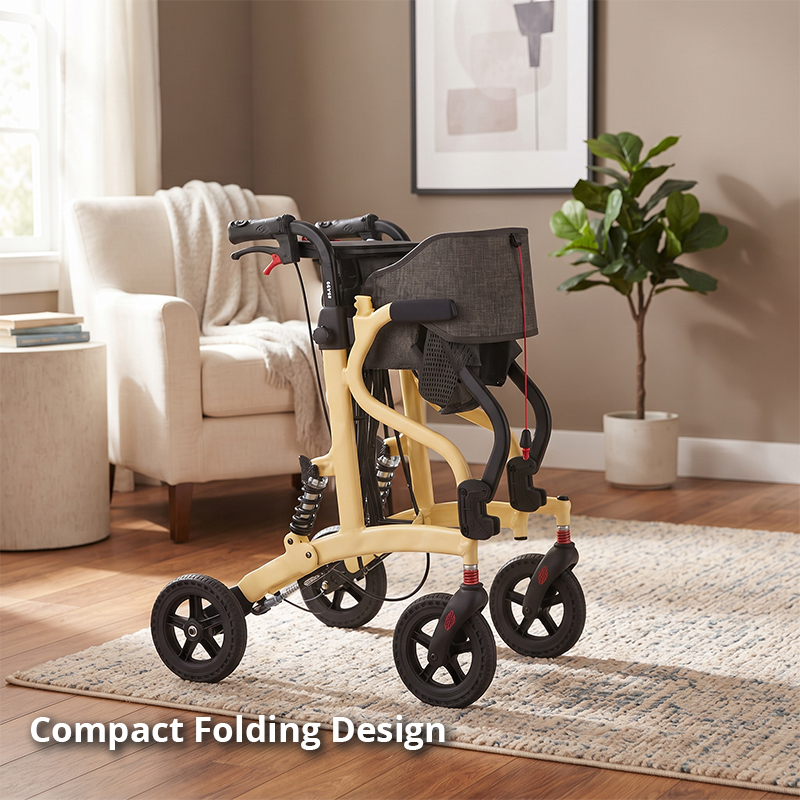 AR2037-Y    Rollator Walker with Seat for Elderly Safe Mobility Rehabilitation Support Shock Absorption OEM ODM Manufacturer