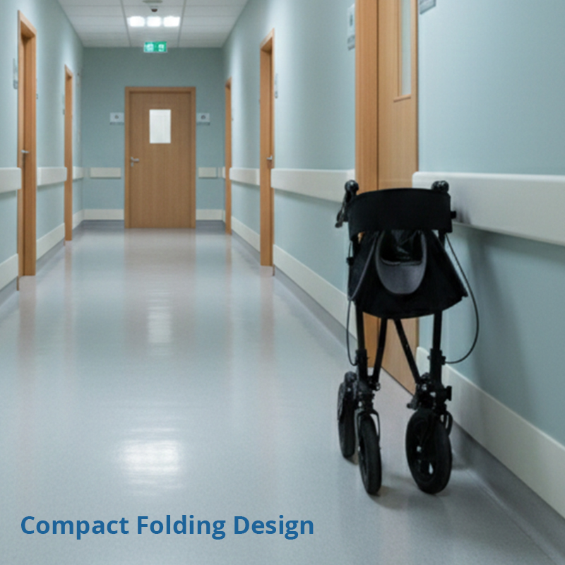 AR2039-B   All Terrain  Rollator Walker for Elderly Adults Lightweight Aluminum Mobility Aid Folding Design CE Certified Class I