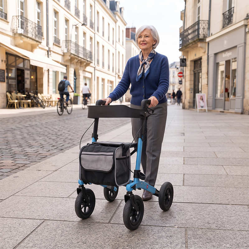 AR2039-B    Rollator Walker for Elderly Adults Lightweight Aluminum Mobility Aid with Folding Design Custom Logo Manufacturing