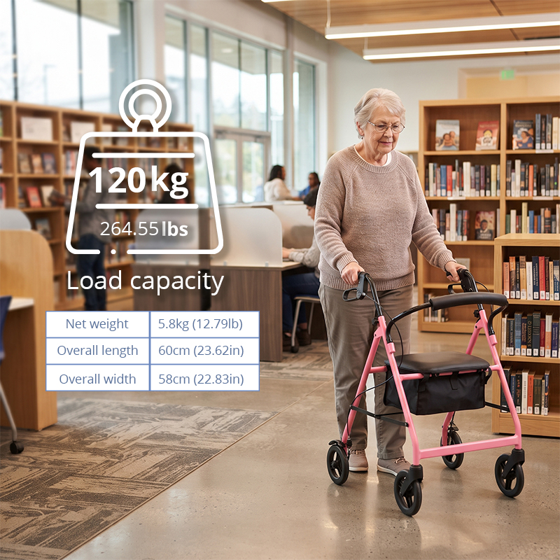 AR2047-P   Rollator Walker for Elderly Fall Prevention Lightweight Mobility Aid Rehabilitation Support Supplier
