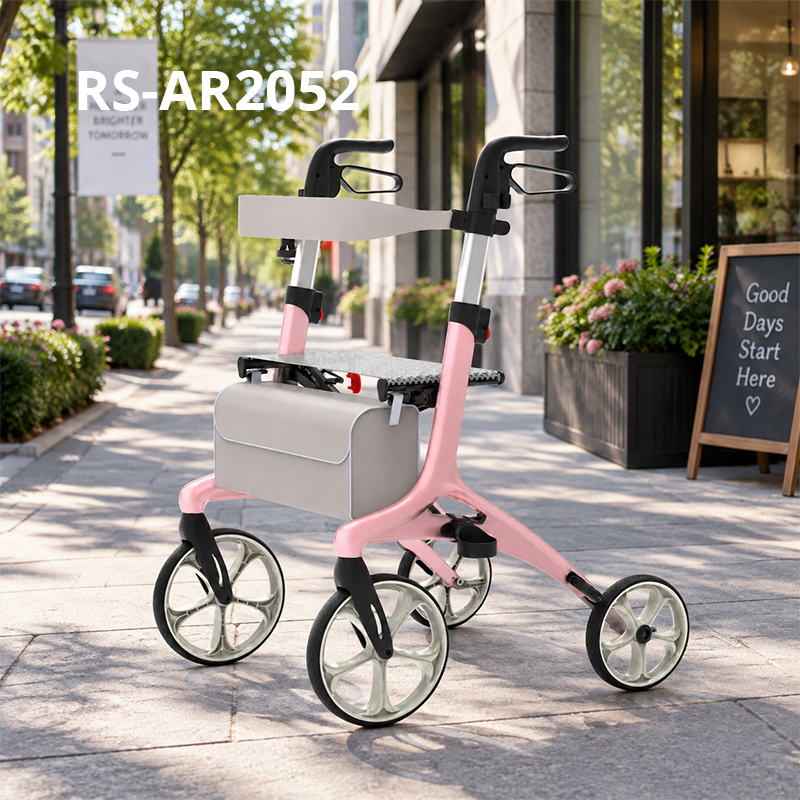AR2052-PP   Lightweight Rollator Walker for Elderly Care with Durable Frame, Mobility Support and OEM Customization