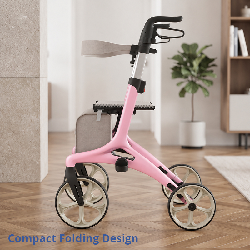 AR2052-PP   Lightweight Rollator Walker for Elderly Care with Durable Frame, Mobility Support and OEM Customization