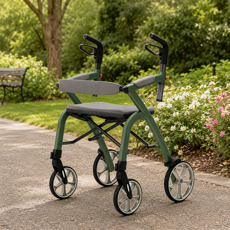 AR-2053 Lightweight Aluminum Rollator Walker with Seat for Elderly Rehabilitation and Safe Walking Support OEM ODM