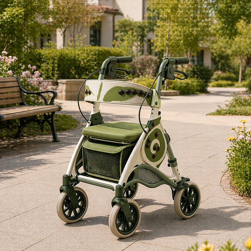 CR-3023 Carbon Fiber Rollator Walker Future Concept Design Lightweight Foldable Medical Mobility Aid OEM Supplier
