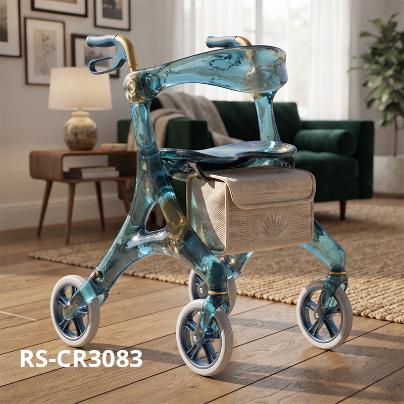 CR3083    New Design Carbon Fiber Rollator Walker with Luxury Design Lightweight Mobility Solution OEM Manufacturer
