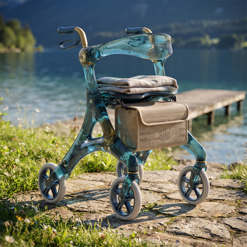 CR3083    New Design Carbon Fiber Rollator Walker with Luxury Design Lightweight Mobility Solution OEM Manufacturer