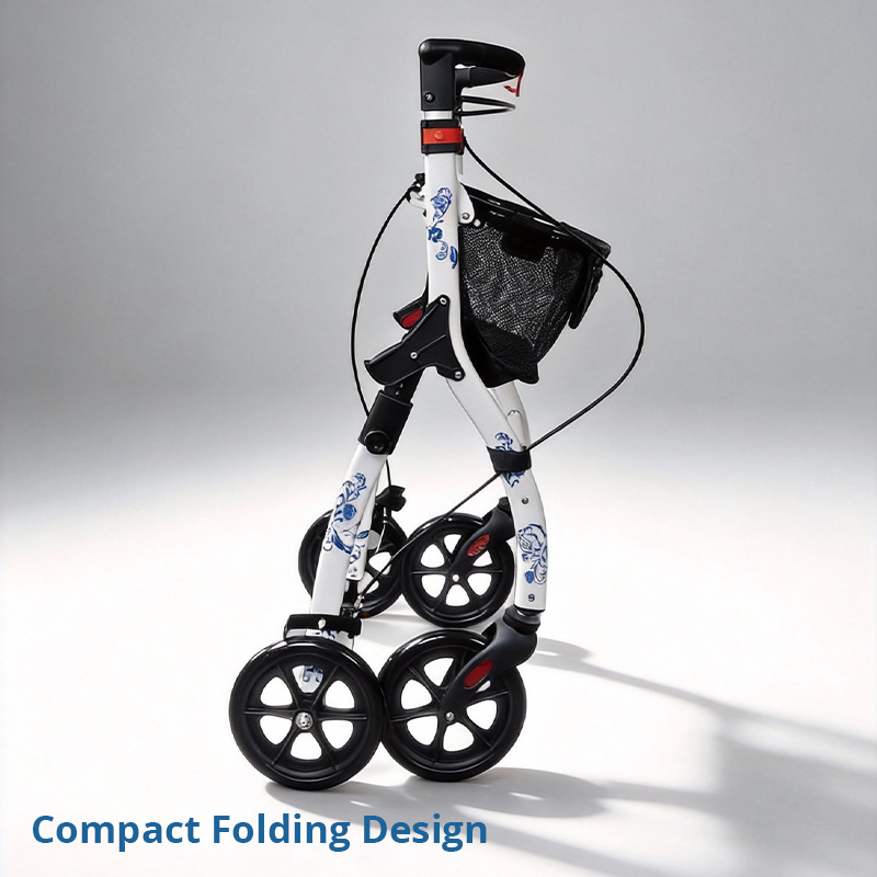 DC10002-R  Lightweight Foldable Rollator Walker Tray for Elderly Easy Storage Solution Relaxsmith RED CE Certified OEM ODM Supplier