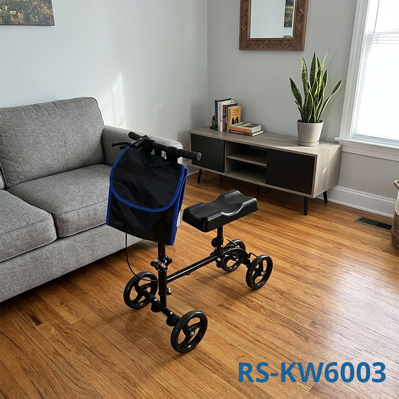 KW-6003 Premium Knee Scooter Foldable Carbon Steel Mobility Aid for Injured Legs Pain Relief Post Surgery Recovery
