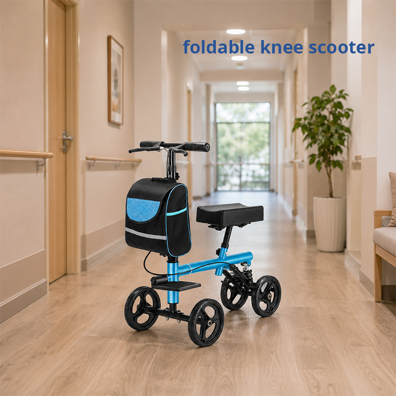 KW6008 Knee Scooter Walker for Disabled Heavy Duty Carbon Steel Rehabilitation Mobility Equipment