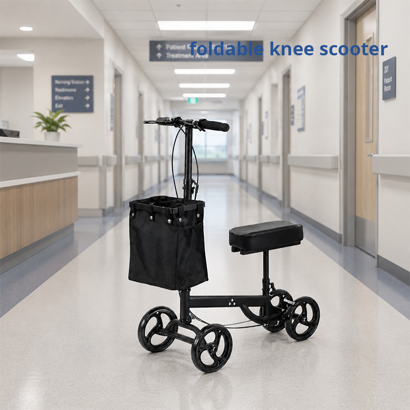 KW6009-B   Knee Scooter for Seniors OEM ODM Mobility Support for Post-Surgery Recovery Carbon Steel Lightweight & Comfortable