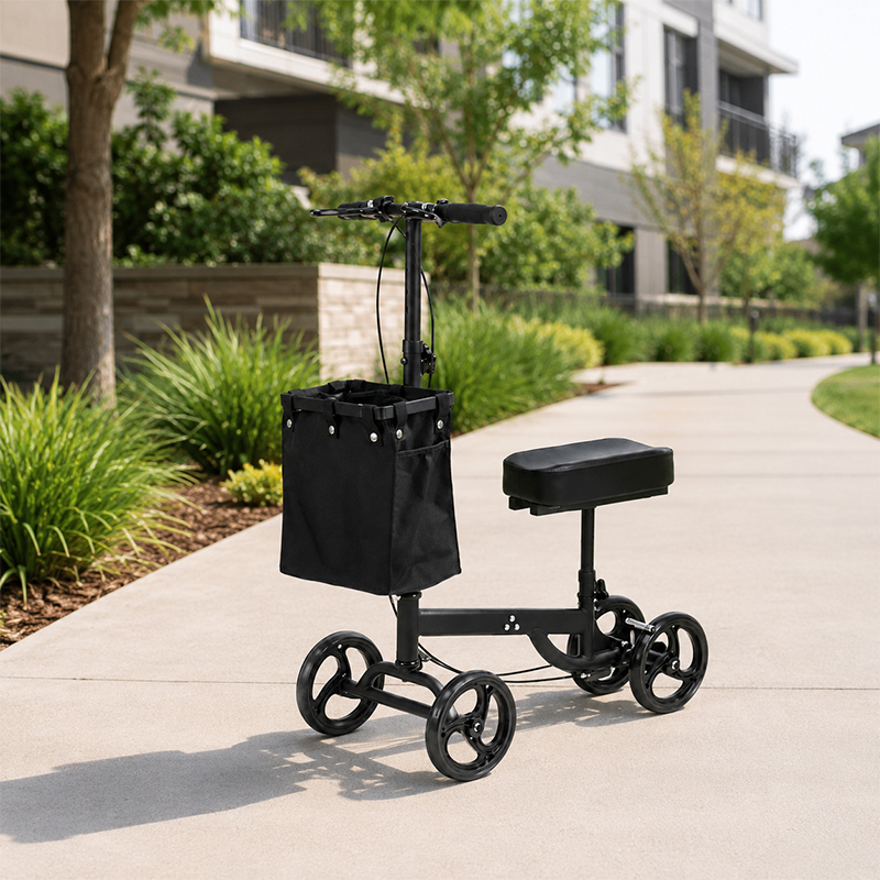 KW6009-B   Knee Scooter for Seniors OEM ODM Mobility Support for Post-Surgery Recovery Carbon Steel Lightweight & Comfortable