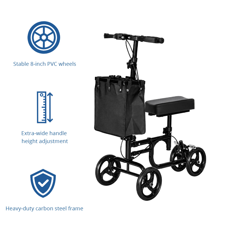 KW6010 Knee Scooter for Seniors, Foldable Recovery Mobility Aid with OEM ODM Service