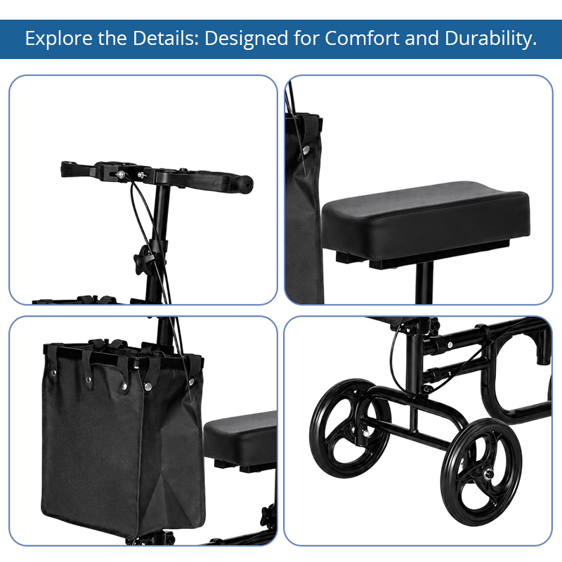 KW6010 Knee Scooter for Seniors, Foldable Recovery Mobility Aid with OEM ODM Service