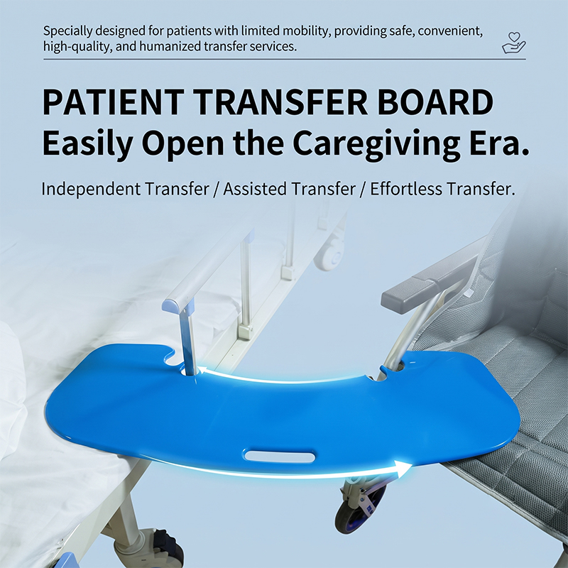 WA81003 Portable Patient Transfer Board ABS Sliding Transfer Aid Board for Rollator Walker Wheelchair Elderly Care Mobility Support