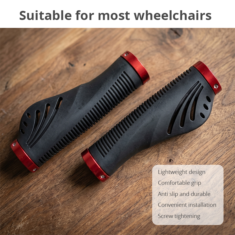 WA81003 Wholesale Anti Slip Rollator Walker Grip Handles Aluminum Locking Design Mobility Equipment Parts