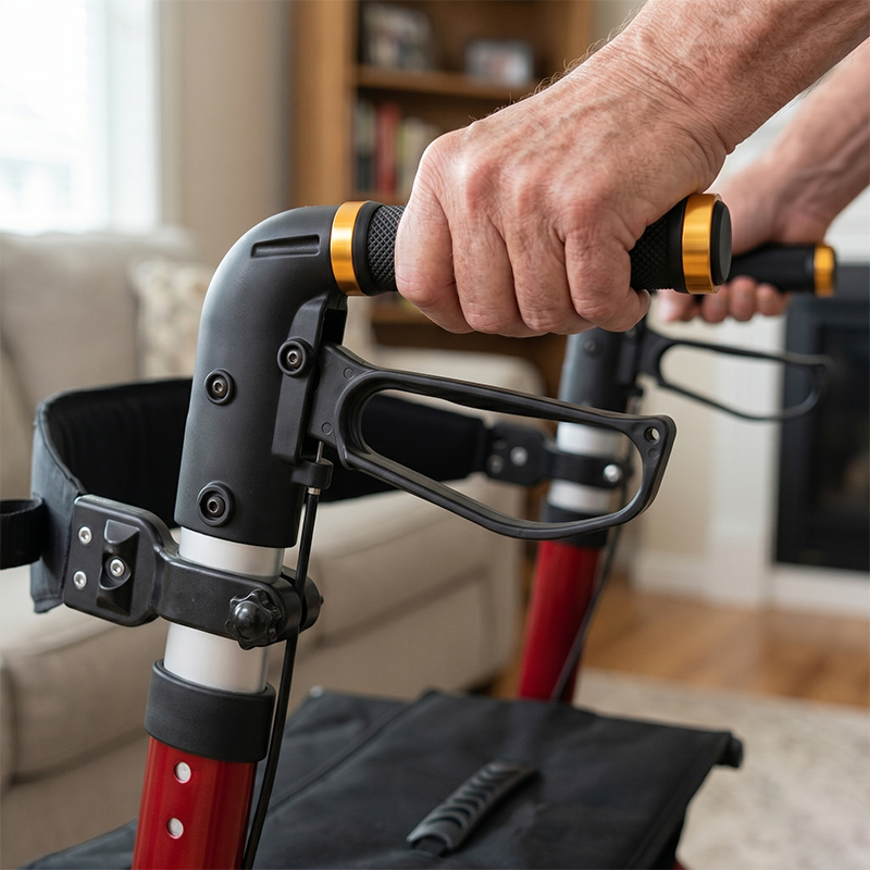 WA81004 Universal Rollator Walker Replacement Handle Grips Soft Rubber Non-Slip Mobility Aid Accessories