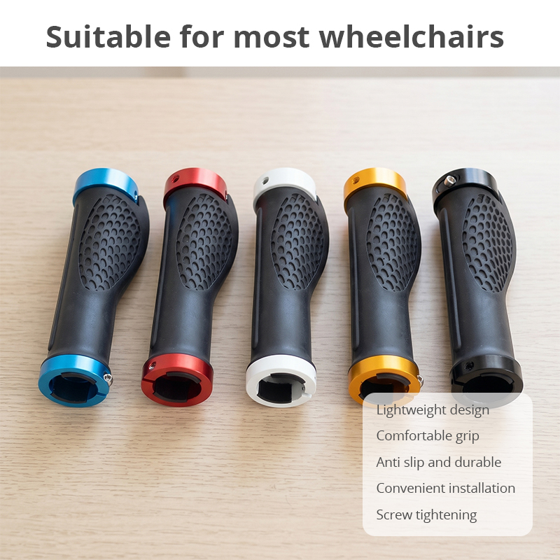 WA81005 Ergonomic Rollator Replacement Handle Grips Soft Rubber Aluminum Alloy Non-Slip Walker Accessories