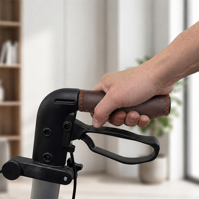 WA81009 Wholesale PU Leather Rollator Replacement Handle Grips Universal Walker Accessories for Mobility Aid Suppliers