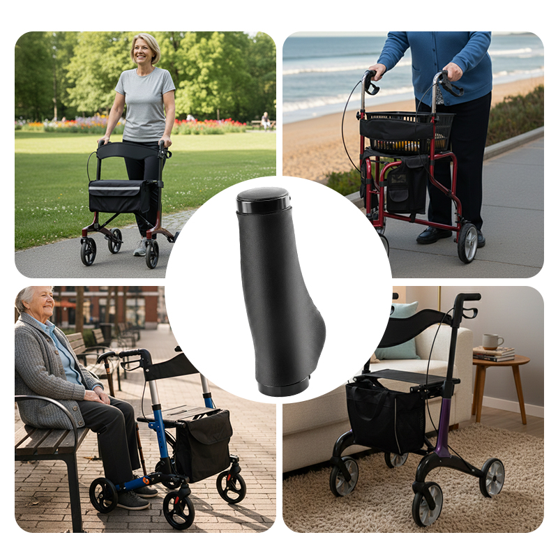 WA81014 Rollator Replacement Handle Grips, Artificial Leather Walker Accessories for Medical Equipment Suppliers