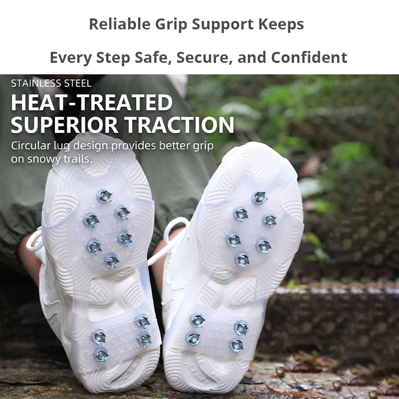 WA811002  Anti-Slip Ice Grippers for Rollator Walker Accessories Elderly Mobility Aid Winter Outdoor Safety Shoe Covers