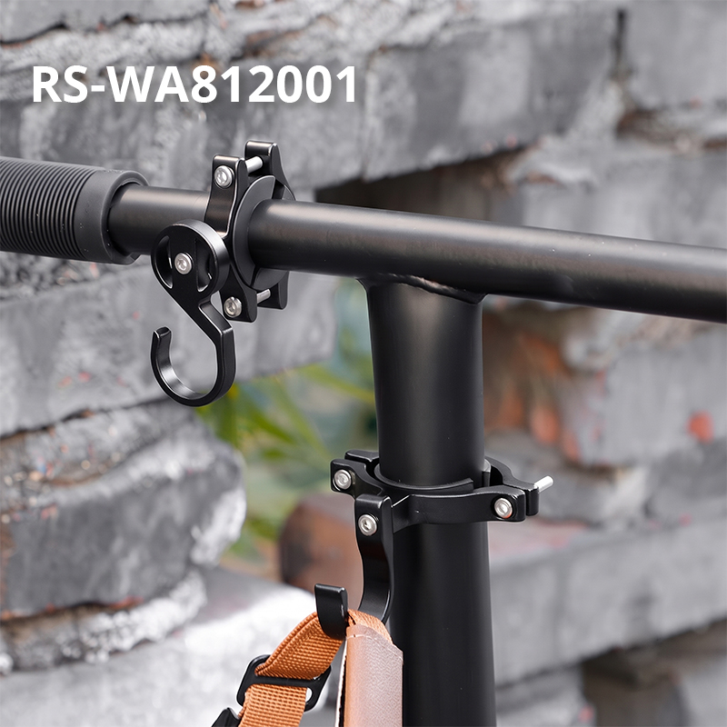 WA812001 Black Aluminum Alloy Walker Hook Attachment for Rollator Accessories, Universal Handlebar Hook for Mobility Products