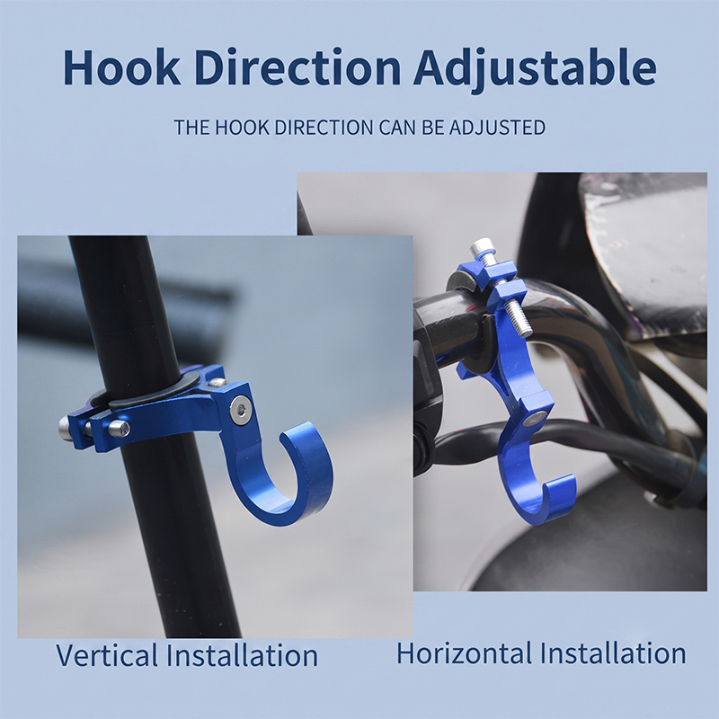 WA821002  Aluminum Alloy Walker Hook Attachment for Rollator Accessories Lightweight Shopping Bag Holder with Custom Colors