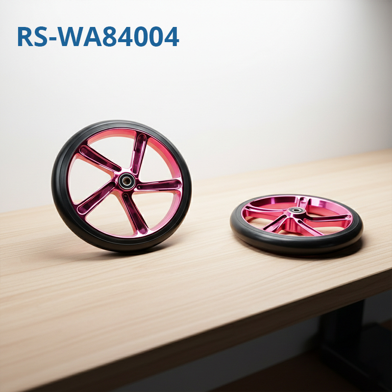 Relaxsmith Exclusive Premium Manual Replacement Wheel for Rollators CE Certified Stylish Red Alloy Design Durable Smooth