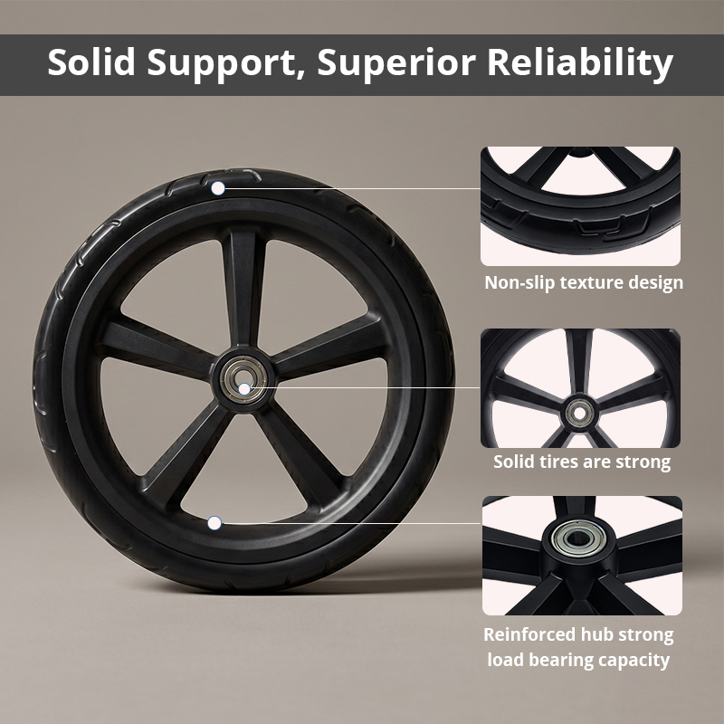 WA84006 Rollator Walker Wheel 8 Inch EVA PP Durable Replacement Wheel for Senior Mobility Aid Accessories