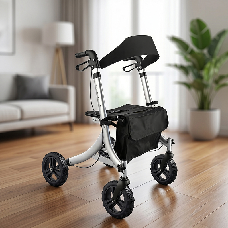 WA84008 Rollator Walker 8 Inch Solid Wheel PU Tire with PP Hub for Mobility Aid Accessories