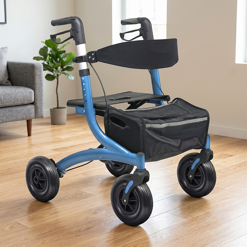 WA84009   8 Inch PVC PP Solid Rollator Walker Wheel Replacement Accessory for Mobility Aid