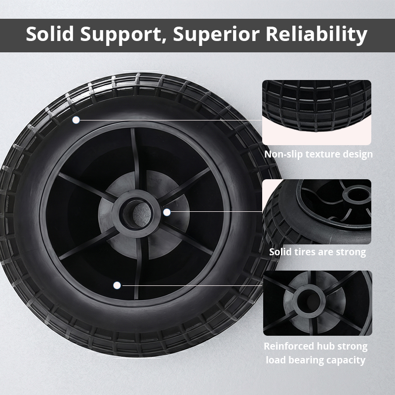 WA84013 Wholesale 8 Inch PU Foam Rollator Wheel with 10mm Bore for Walker Replacement Parts