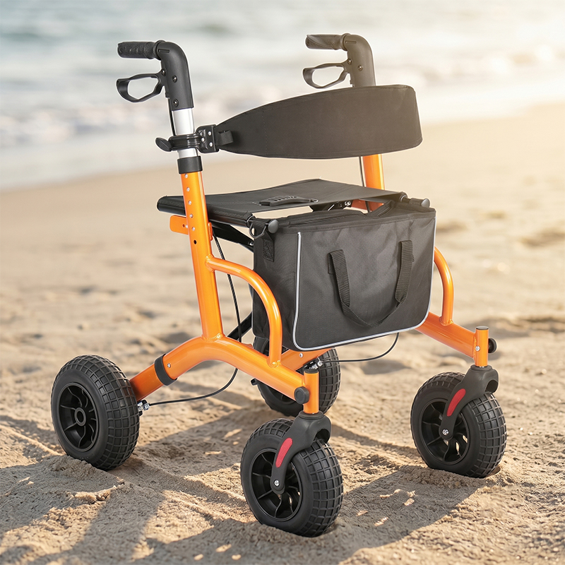 WA84013 Wholesale 8 Inch PU Foam Rollator Wheel with 10mm Bore for Walker Replacement Parts