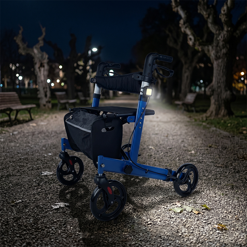 WA86009 High Brightness Rollator Walker LED Safety Lamp OEM ODM, Elderly Walking Aid Accessory for Night Visibility Support