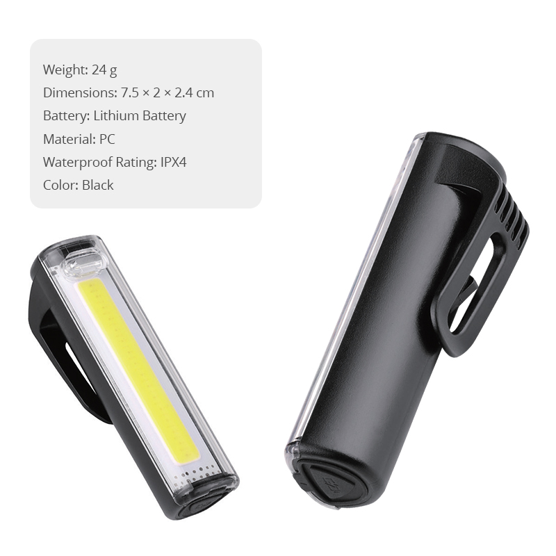 WA86014 Clip-on LED Rollator Walker Safety Light RS-WA86014, Rechargeable COB Mobility Aid Lamp, IPX4 Waterproof