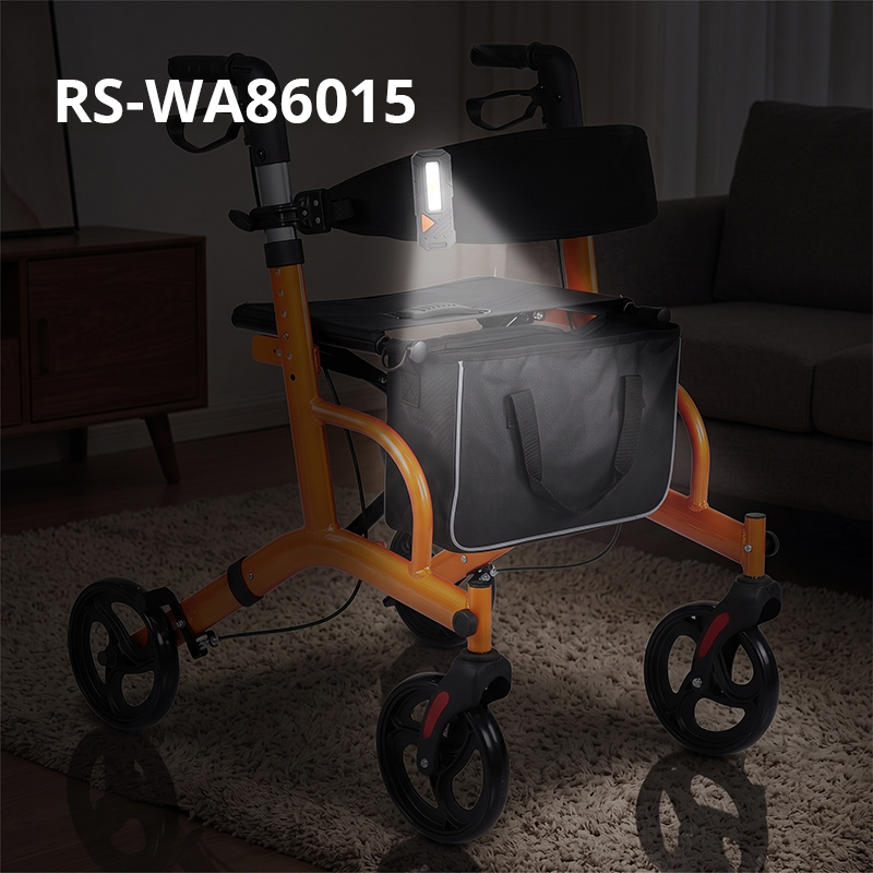 WA86015   RollatorWalker Safety Flashlight OEM ODM Supplier, Lightweight Clip-on LED Light IPX5 Waterproof for Elderly Fall Prevention Use