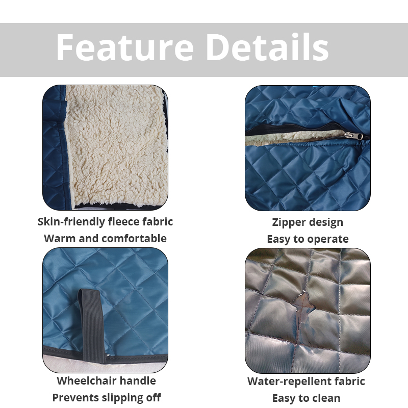 WA87003 Universal Wheelchair Winter Leg Cover Waterproof Fleece Foot Muff OEM Rehabilitation Accessories
