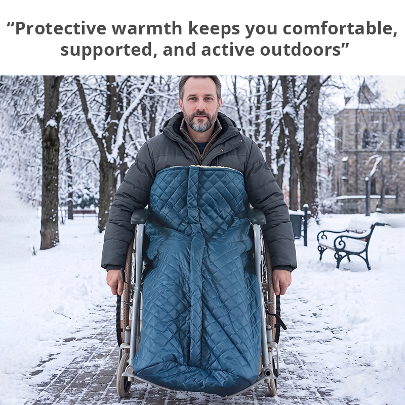 WA87003 Universal Wheelchair Winter Leg Cover Waterproof Fleece Foot Muff OEM Rehabilitation Accessories