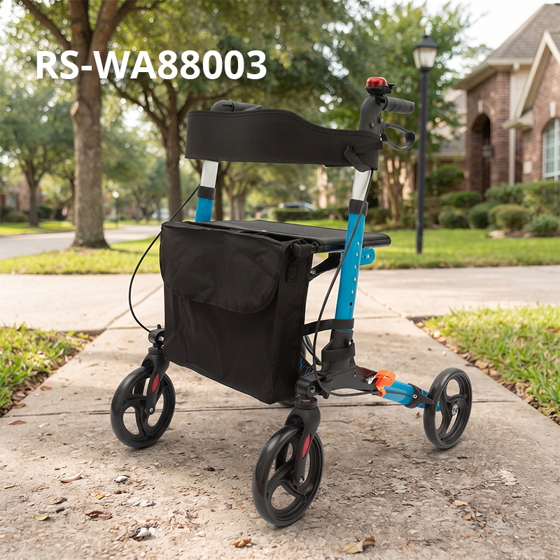 WA88003 Rollator Walker Bell Safety Alarm IPX5 Waterproof 360° Rotatable Universal Fit Mobility Aid Accessories for Walker Rollator