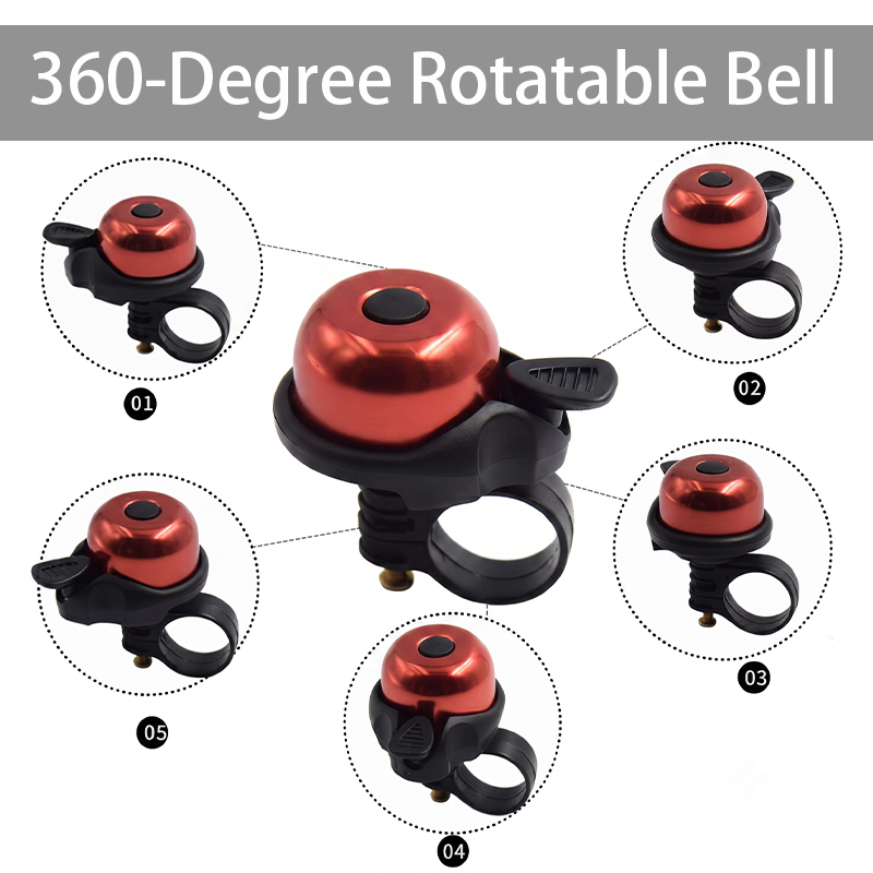WA88003 Rollator Walker Bell Safety Alarm IPX5 Waterproof 360° Rotatable Universal Fit Mobility Aid Accessories for Walker Rollator